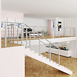AICA SANITAIRE - Poteau de garde-corps - Pour intérieur et extérieur - Aluminium argenté - Fixation à  plat - vignette