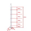 AICA SANITAIRE - Poteau de garde-corps - Pour intérieur et extérieur - Aluminium argenté - Fixation à  plat - vignette