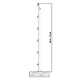 AICA SANITAIRE - Poteau de garde-corps - Pour intérieur et extérieur - Aluminium argenté - Fixation à  plat - vignette