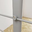 AICA SANITAIRE - Garde-corps - Pour intérieur et extérieur - Aluminium argenté - Avec 5 traverses et 1 main courante - 100cm - Fixation à  plat - vignette