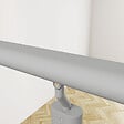 AICA SANITAIRE - Garde-corps - Pour intérieur et extérieur - Aluminium argenté - Avec 5 traverses et 1 main courante - 100cm - Fixation à  plat - vignette