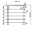 AICA SANITAIRE - Garde-corps - Pour intérieur et extérieur - Aluminium argenté - Avec 5 traverses et 1 main courante - 100cm - Fixation à  plat - vignette
