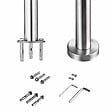 AICA SANITAIRE - Garde-corps 180cm avec main courante, en acier inoxydable 201, pour intérieur et extérieur, garde-corps avec 5 traverses - vignette