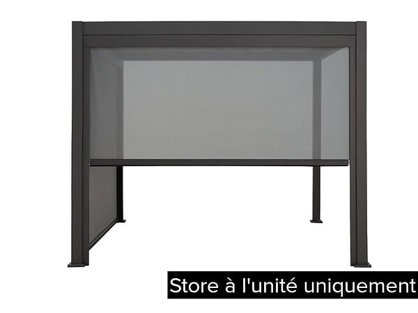 HESPERIDE - Store 4 m pour pergola bioclimatique Evora 4 x 3 m graphite - Hespéride - large