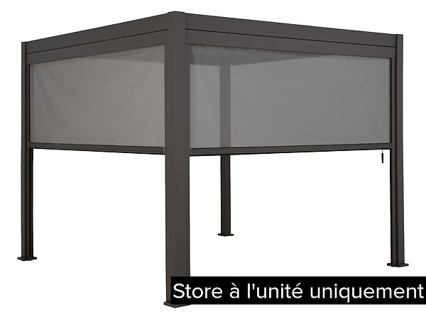 HESPERIDE - Store 4 m pour pergola bioclimatique Evora 4 x 3 m graphite - Hespéride - large