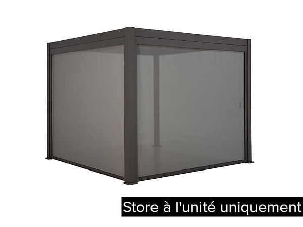 HESPERIDE - Store 4 m pour pergola bioclimatique Evora 4 x 3 m graphite - Hespéride - large
