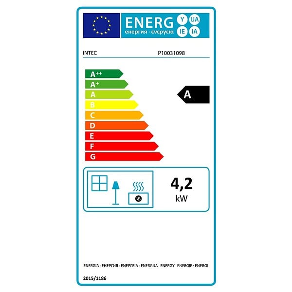 INTEC - Poêle à gaz 5700W Chauffage d'appoint Hybride Gaz et Électrique 20-100 m² - Piezo KOMBI LINE - large