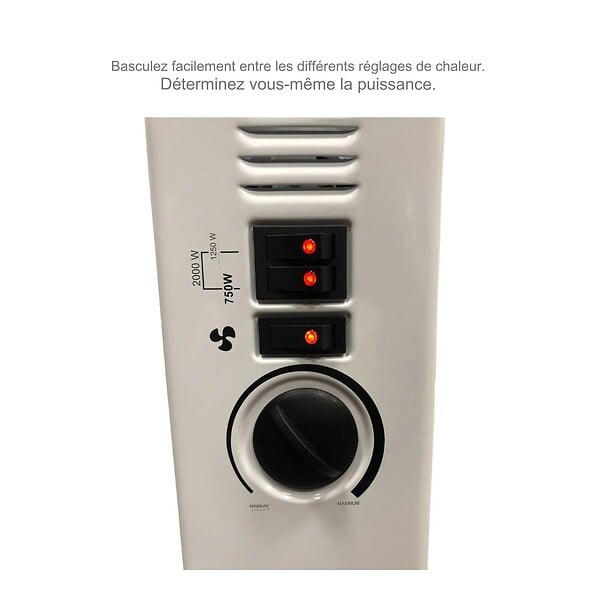 KEMPER - radiateur convecteur avec minuteur 2000w - 048509 - large