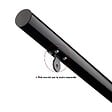 AICA SANITAIRE - Garde-corps 120cm noir, 1 main courante, sans traverses, inox 201, intérieur et extérieur, design moderne - kit complet - vignette