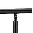 AICA SANITAIRE - Garde-corps 120cm noir, 1 main courante, sans traverses, inox 201, intérieur et extérieur, design moderne - kit complet - vignette