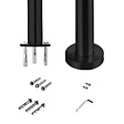 AICA SANITAIRE - Garde-corps 120cm noir, 1 main courante, sans traverses, inox 201, intérieur et extérieur, design moderne - kit complet - vignette