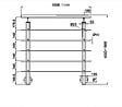 AICA SANITAIRE - Garde-corps - Intérieur et extérieur - Aluminium argenté - Avec 5 traverses et 1 main courante - 150cm - Rampe d'escalier pose latérale - vignette