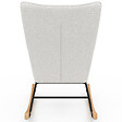 ID MARKET - Fauteuil scandinave IVAR en tissu à bascule bouclette blanc - vignette