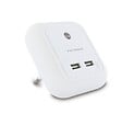 METRONIC - Chargeur secteur veilleuse carré 2 USB-A 2.1 A - blanc - vignette