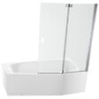 JACOB DELAFON - Pack baignoire bain douche 170 x 90 Bastille vidage à droite blanc mat + tablier en niche + pare-bain chromé - vignette