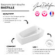 JACOB DELAFON - Pack baignoire bain douche 170 x 90 Bastille vidage à droite blanc mat + tablier en niche + pare-bain chromé - vignette