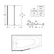 JACOB DELAFON - Pack baignoire bain douche 170 x 90 Bastille vidage à gauche blanc brillant + tablier en niche + pare-bain chromé - vignette