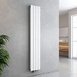EMKE - EMKE Radiateur Chauffage Central 180 x 30 cm 1082W Double Panneau – Radiateur Eau Chaude Vertical Étroit en Acier Blanc - vignette