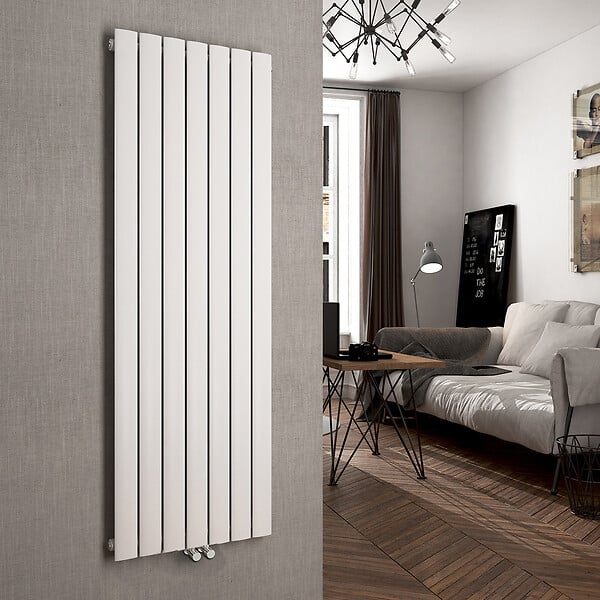 EMKE - EMKE Radiateur Chauffage Central 160 x 53 cm 877 W Connexion Centrale 50 mm – Radiateur Eau Chaude Mural en Acier Blanc - large