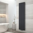 EMKE - EMKE Radiateur Chauffage Central 160 x 46 cm 751W Connexion Centrale 50 mm – Radiateur Eau Chaude Mural en Acier Anthracite - vignette
