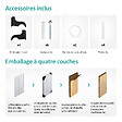 EMKE - EMKE Radiateur Chauffage Central 160 x 46 cm 751W Connexion Centrale 50 mm – Radiateur Eau Chaude Mural en Acier Anthracite - vignette