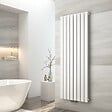 EMKE - EMKE Radiateur Chauffage Central Vertical 160 x 61 cm 1933W Double Panneau en Acier Blanc – Radiateur Eau Chaude Mural Design - vignette