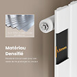 EMKE - EMKE Radiateur à Eau Chaude, Radiateur plat seule couche connexion centrale, Montage mural vertical design, Blanc 180x46cm - vignette