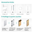 EMKE - EMKE Radiateur à Eau Chaude, Radiateur plat seule couche connexion centrale, Montage mural vertical design, Blanc 180x46cm - vignette