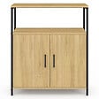 ID MARKET - Buffet d'appoint 1 niche et 2 portes 70 cm DETROIT design industriel - vignette