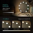 EMKE - EMKE Miroir de maquillage Hollywood avec Ampoules LED Miroir grossissant Interrupteur tactile 3 couleurs dimmable Rotation à 360° - Cadre Noir 47x40cm - vignette