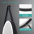 EMKE - EMKE Miroir lumineux salle de bain rond diamètre 80cm cadre noir, Sangle réglable, Miroir LED avec Interrupteur Tactile, 3 couleurs de Lumières - vignette
