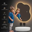 EMKE - EMKE Miroir lumineux salle de bain sans cadre 50x45cm , Miroir LED avec Interrupteur Tactile, Anti-buée, Miroir avec 3 couleurs Lumières - vignette