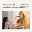 EMKE - EMKE Miroir Salle de Bain avec Éclairage, 80 x 60 cm, Miroir LED Asymétrique, Interrupteur Tactile, 3 Couleurs de Lumière Réglables, Miroir Anti-Buée - vignette