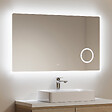 EMKE - EMKE Miroir lumineux salle de bain 100x60cm, Miroir LED avec Interrupteur Tactile, 3x Grossissement, Miroir avec éclairage Lumière Blanche Froide - vignette