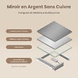 EMKE - EMKE Miroir lumineux salle de bain 100x60cm, Miroir LED avec Interrupteur Tactile, 3x Grossissement, Miroir avec éclairage Lumière Blanche Froide - vignette