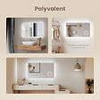 EMKE - EMKE Miroir lumineux salle de bain 100x60cm, Miroir LED avec Interrupteur Tactile, 3x Grossissement, Miroir avec éclairage Lumière Blanche Froide - vignette
