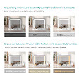 EMKE - EMKE Miroir cosmétique 50x41.6cm, avec 3 LED de couleur à intensité variable, miroir carré blanc orientable sur 360° - vignette