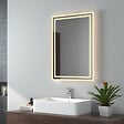 EMKE - EMKE Miroir lumineux salle de bain 70x50cm, Miroir avec éclairage Miroir LED, Lumière Blanche Chaude - vignette