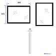 EMKE - EMKE Miroir lumineux salle de bain 80x60cm, Miroir LED salle de bain, Miroir avec l'éclairage, Lumière Chaude - vignette