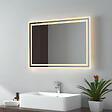 EMKE - EMKE Miroir lumineux salle de bain 70x50cm, Miroir LED avec Interrupteur à bouton, Anti-buée, Miroir avec éclairage lumière Blanche Froide/Chaude - vignette