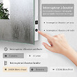 EMKE - EMKE Miroir lumineux salle de bain 70x50cm, Miroir LED avec Interrupteur à bouton, Anti-buée, Miroir avec éclairage lumière Blanche Froide/Chaude - vignette