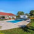 SHELTOM - Abri de piscine MONTEO - 3 voûtes (6,30 x 3,70 m)  - RAL 7016 - vignette