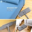 VOUNOT - Balai microfibre et Seau Essoreur avec 6 serpillères Réutilisables Balai Plat Double compartiment gris - vignette