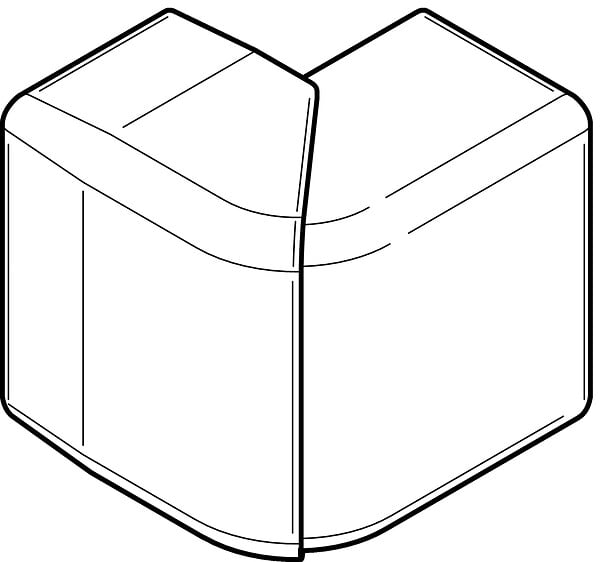 OBO BETTERMANN - Angle exterieur CLIDI 90X55mm - REHAU - 6132932 - large