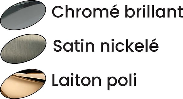 HERACLES - Rosace ovale SALOME laiton poli borgne - HERACLES - D-807ROB-LP - large