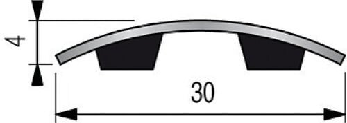 DINAC - Seuil plat avec adhésif en laiton poli 30 x 930 mm - large