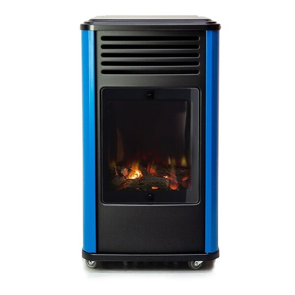 SAHARA - Chauffage à gaz 3,4KW Bleu Effet feu + Tuyau gaz + Détendeur butane Manhattan Sahara - large