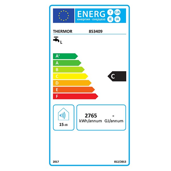 THERMOR - Chauffeeau horizontal mural sortie côté BLINDE monophasé Thermor  863410 - large