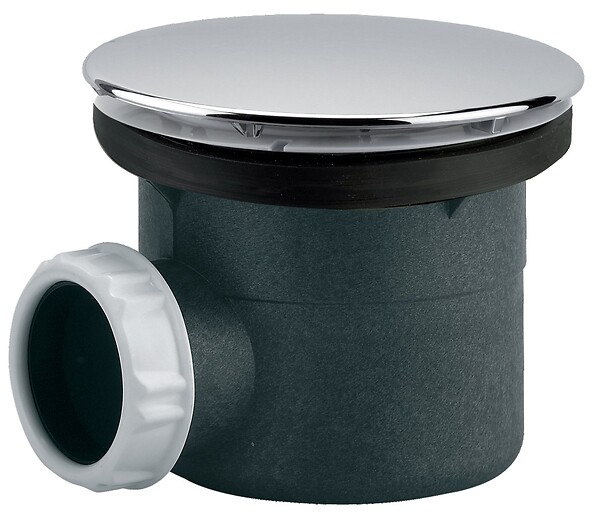 VALENTIN - Bonde de receveur à  capot métal rond 117mm pour douche D90 sortie horizontale  - VALENTIN - 00 571500 000 00 - large