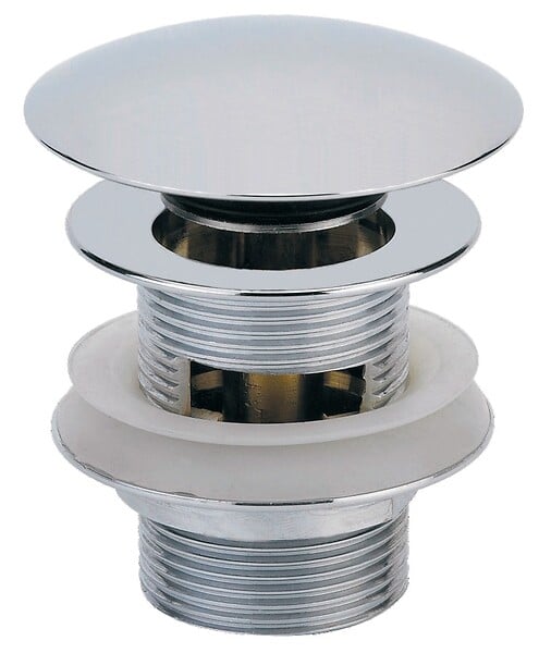VALENTIN - Bonde de lavabo champignon laiton chromée H60 33x42 - VALENTIN - 00 122500 000 00 - large
